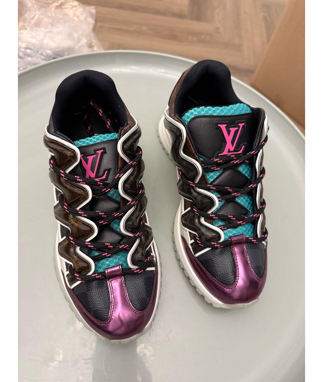 LOUIS VUITTON Фиолетовые кроссовки, фото 3