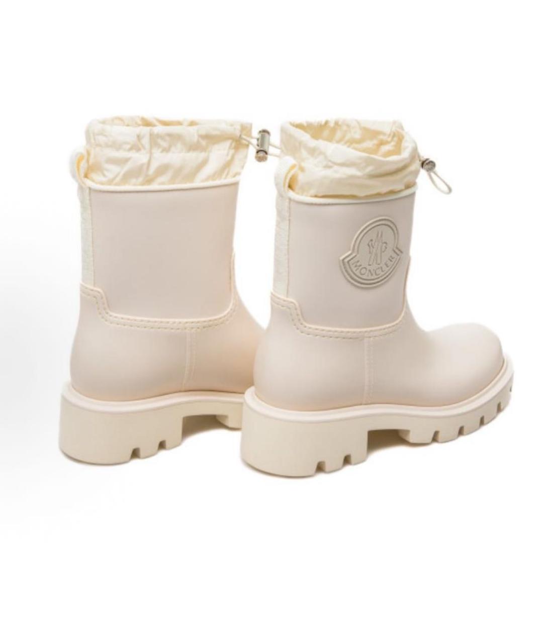 MONCLER Бежевые резиновые сапоги, фото 3