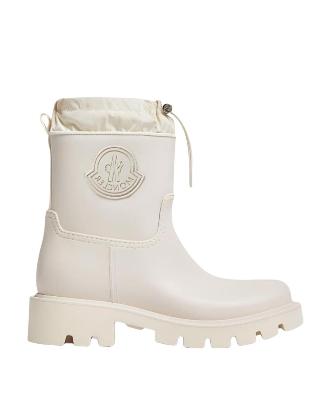 MONCLER Бежевые резиновые сапоги, фото 1