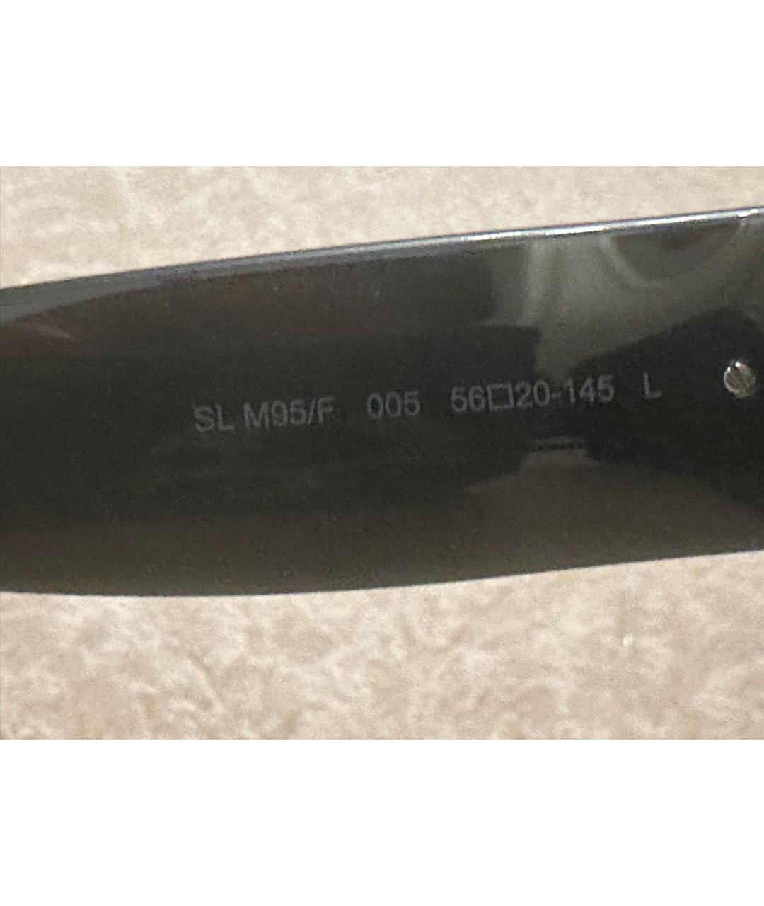 SAINT LAURENT Черные пластиковые солнцезащитные очки, фото 6