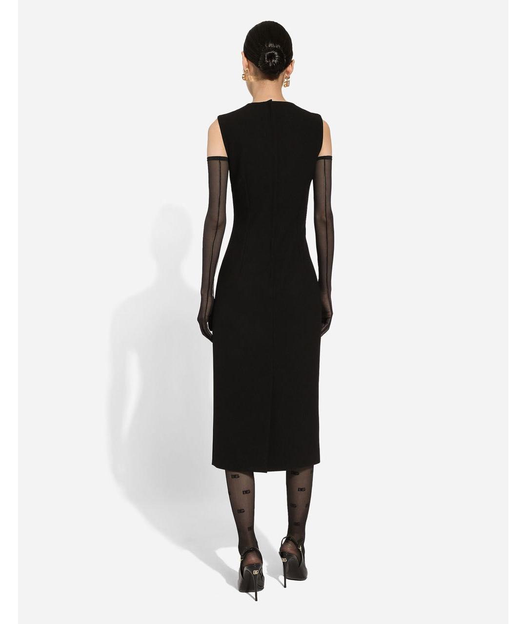 DOLCE&GABBANA Черное шерстяное платье, фото 3