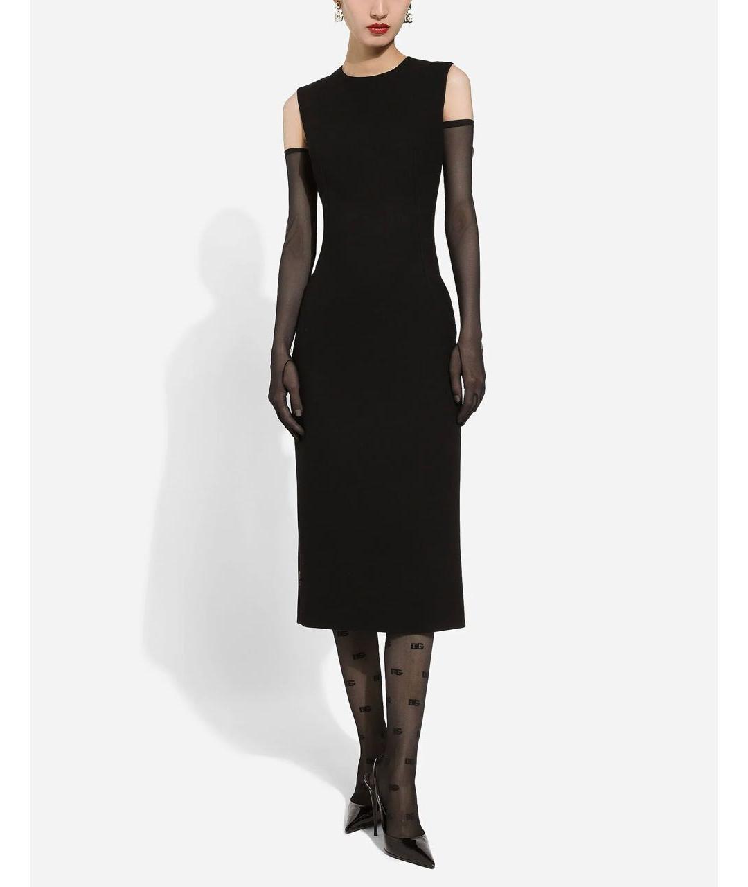 DOLCE&GABBANA Черное шерстяное платье, фото 2