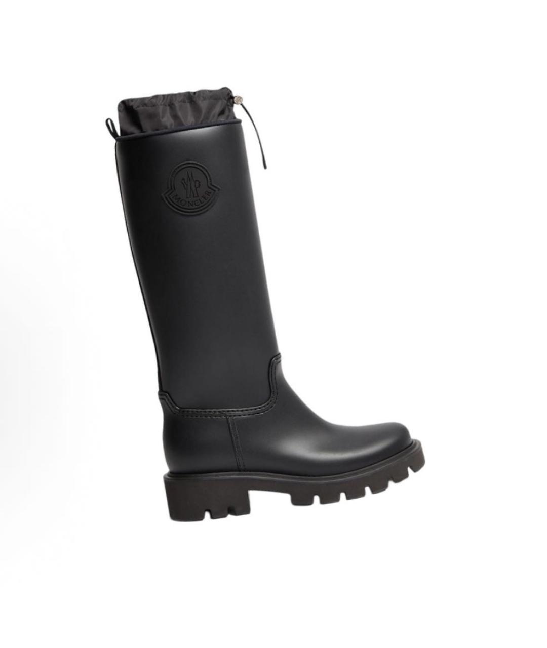 MONCLER Черные резиновые сапоги, фото 2