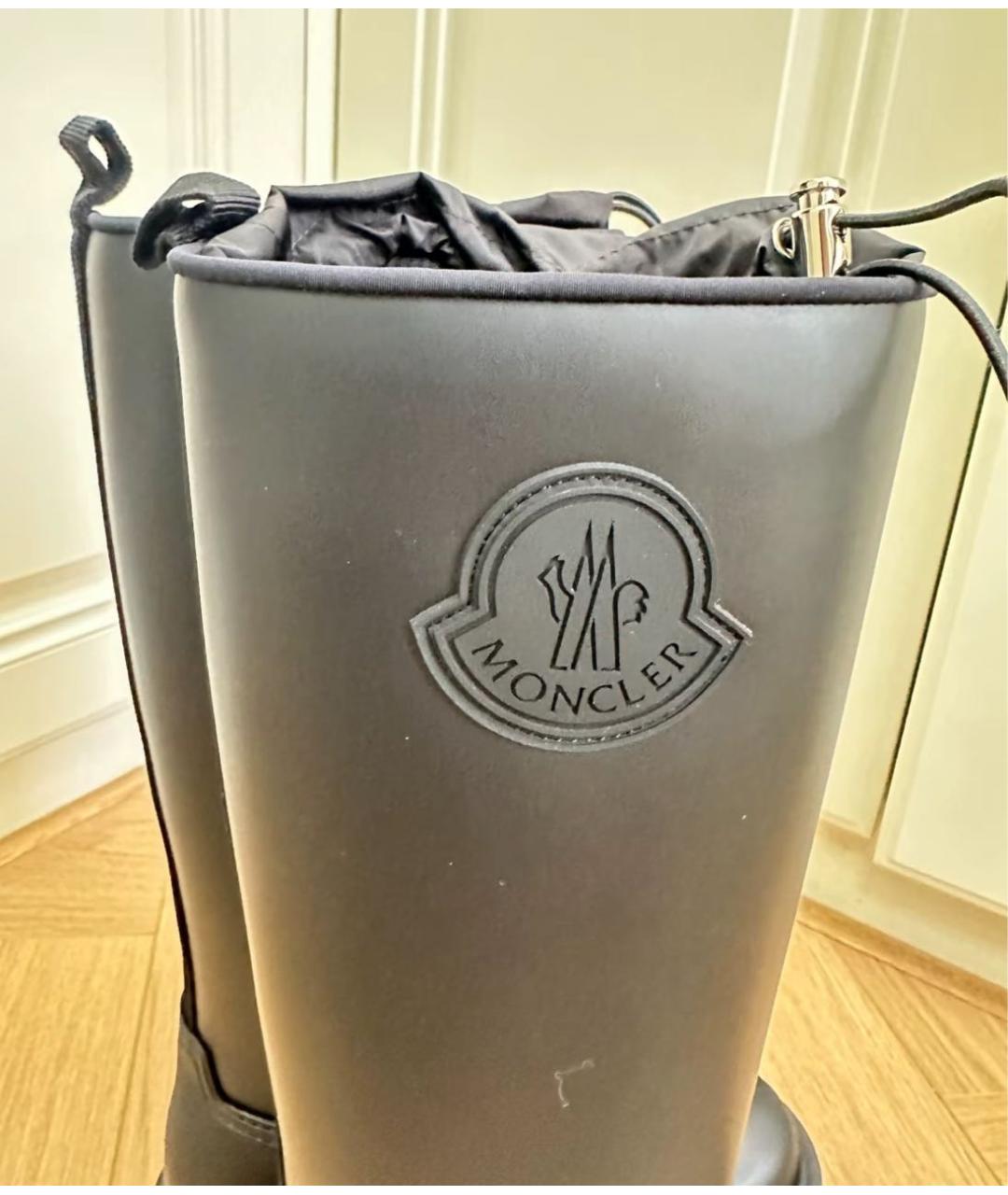 MONCLER Черные резиновые сапоги, фото 7