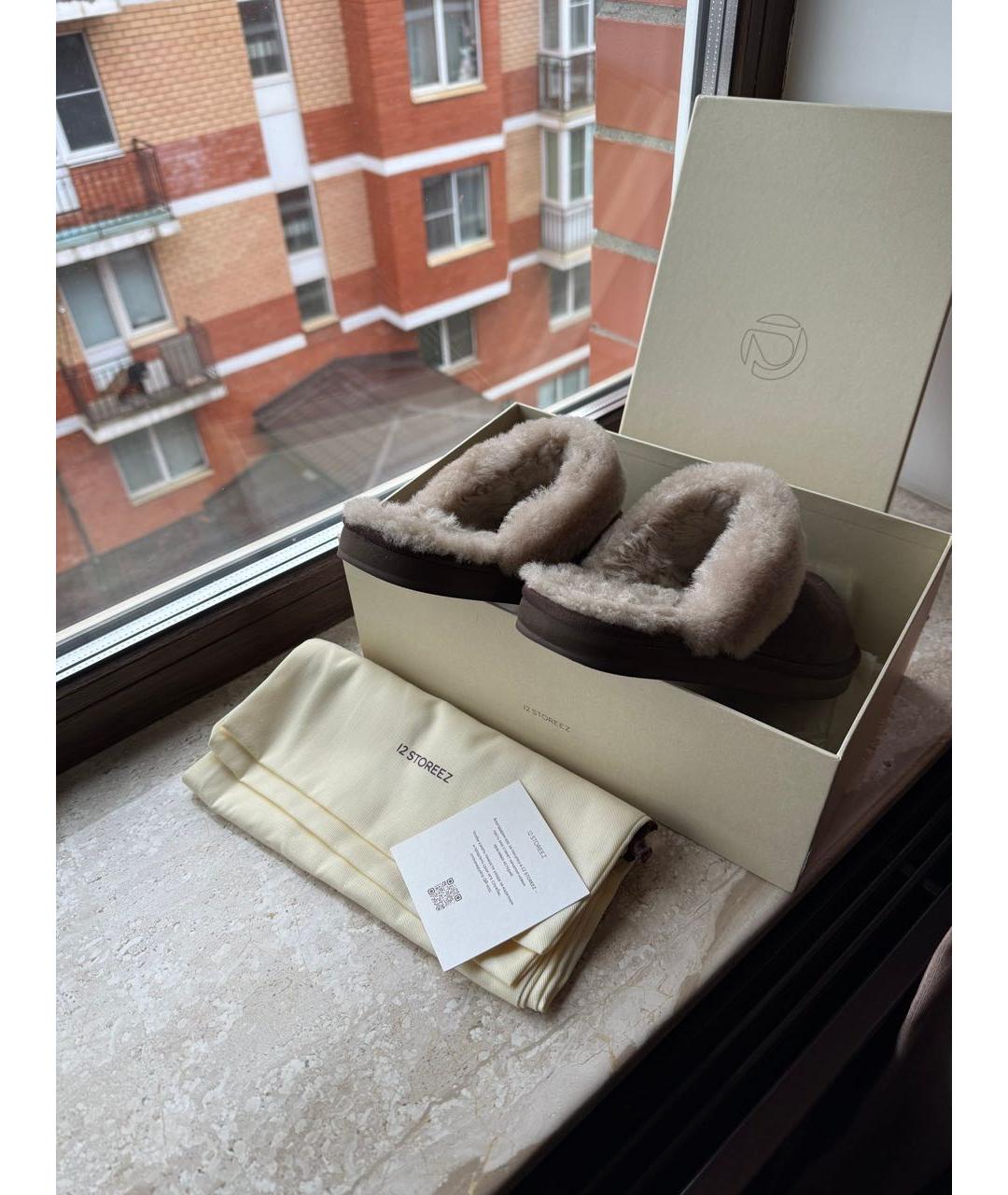 12 STOREEZ Коричневые замшевые мюли, фото 4