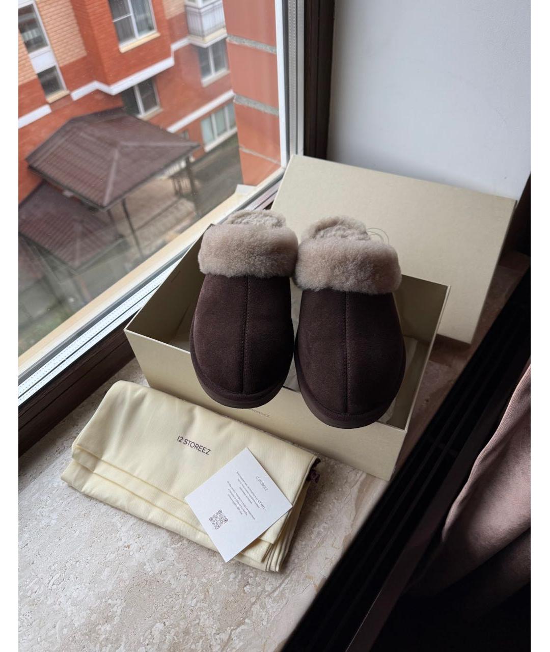 12 STOREEZ Коричневые замшевые мюли, фото 8