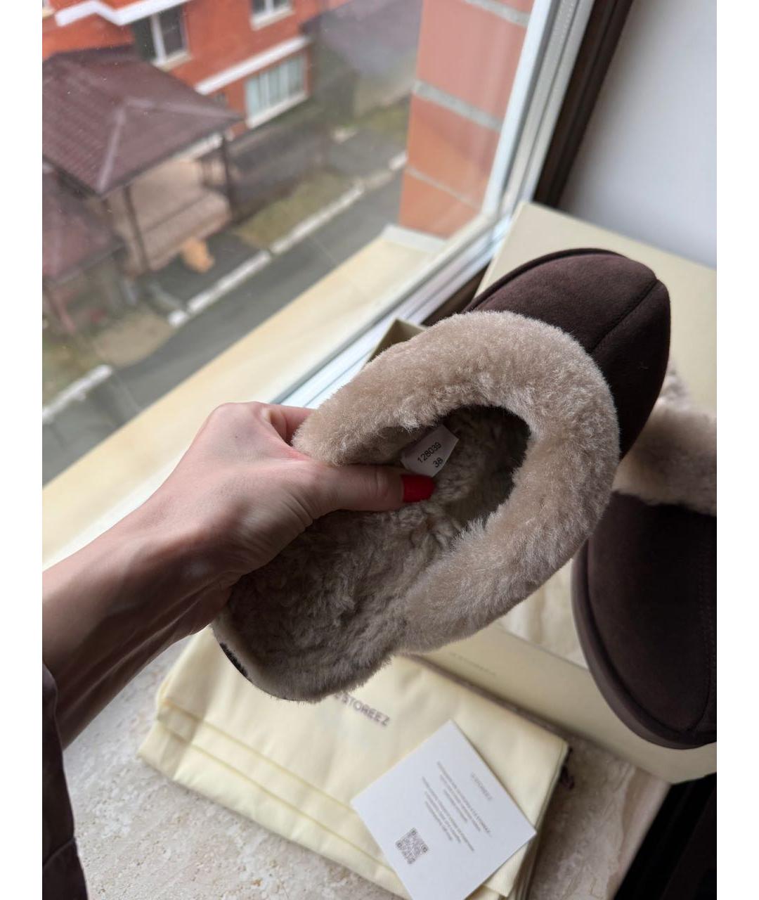 12 STOREEZ Коричневые замшевые мюли, фото 5