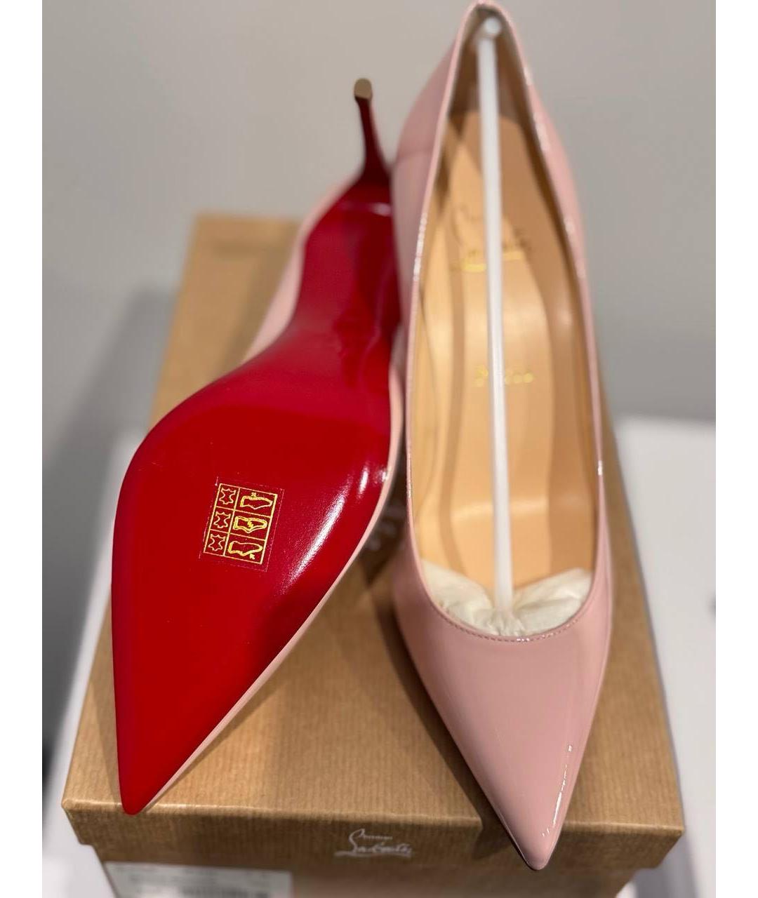 CHRISTIAN LOUBOUTIN Розовые туфли из лакированной кожи, фото 5