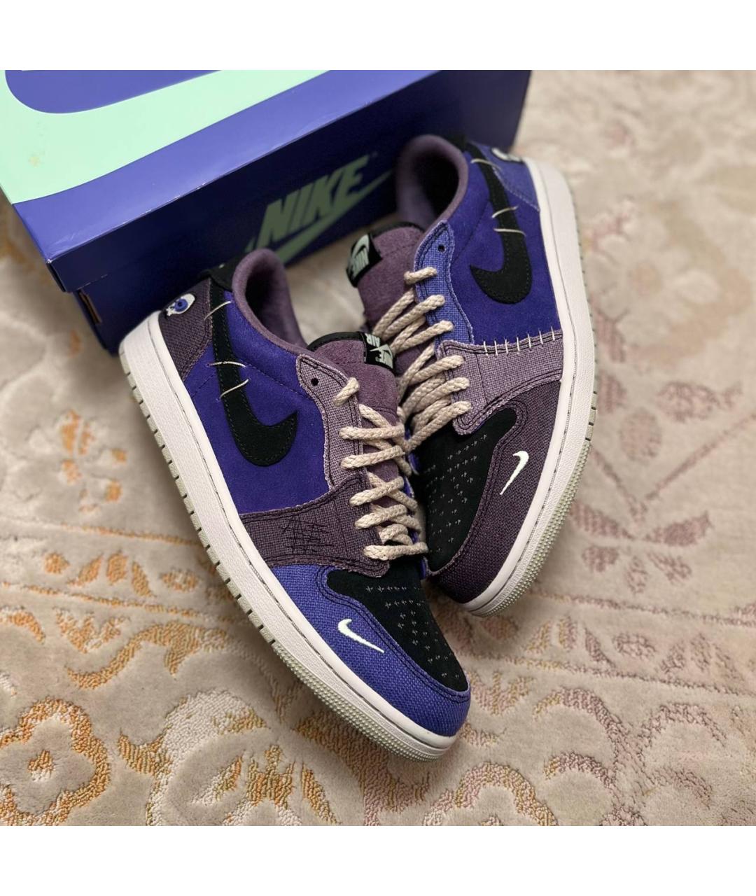 JORDAN Фиолетовые низкие кроссовки / кеды, фото 2
