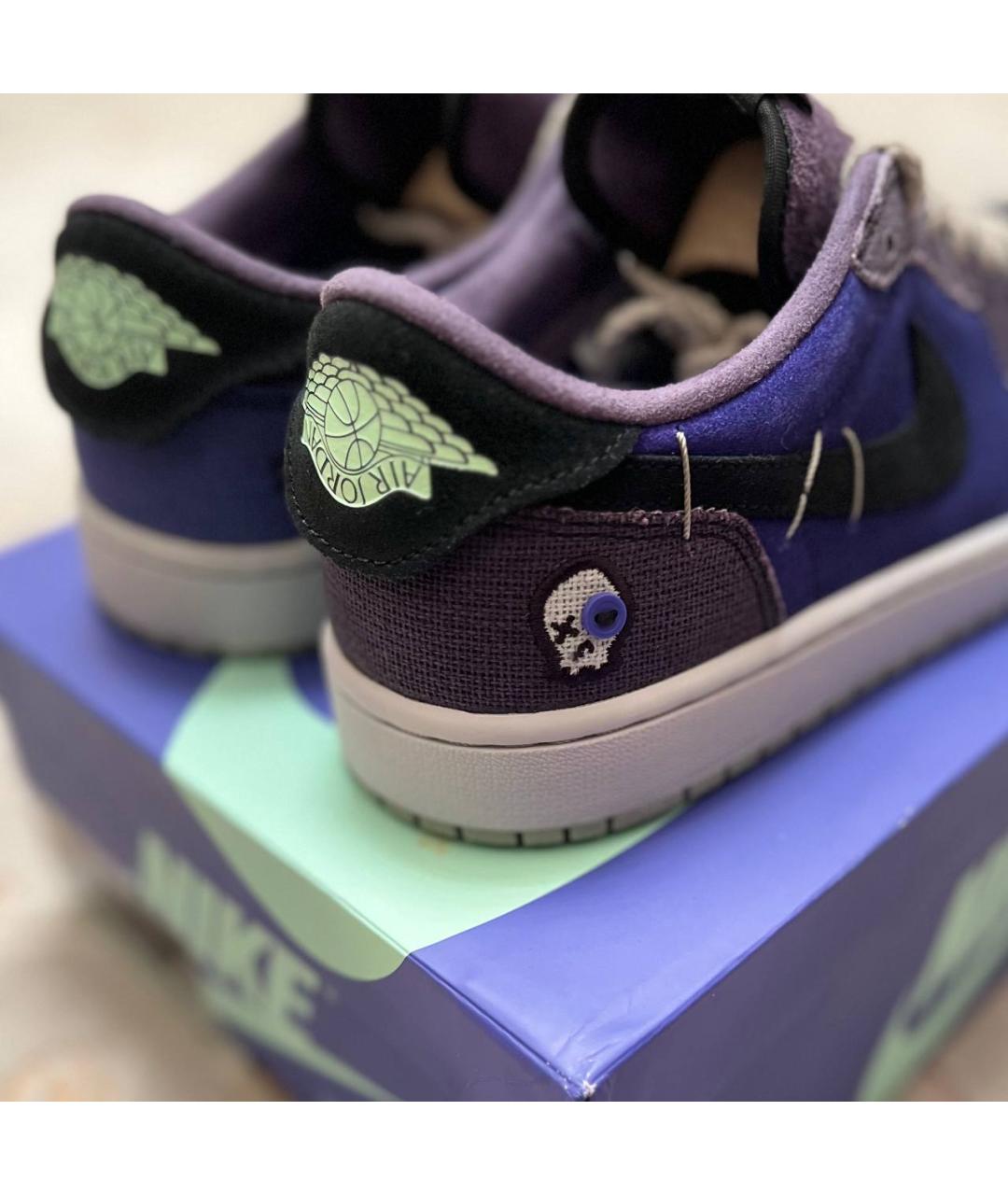 JORDAN Фиолетовые низкие кроссовки / кеды, фото 4