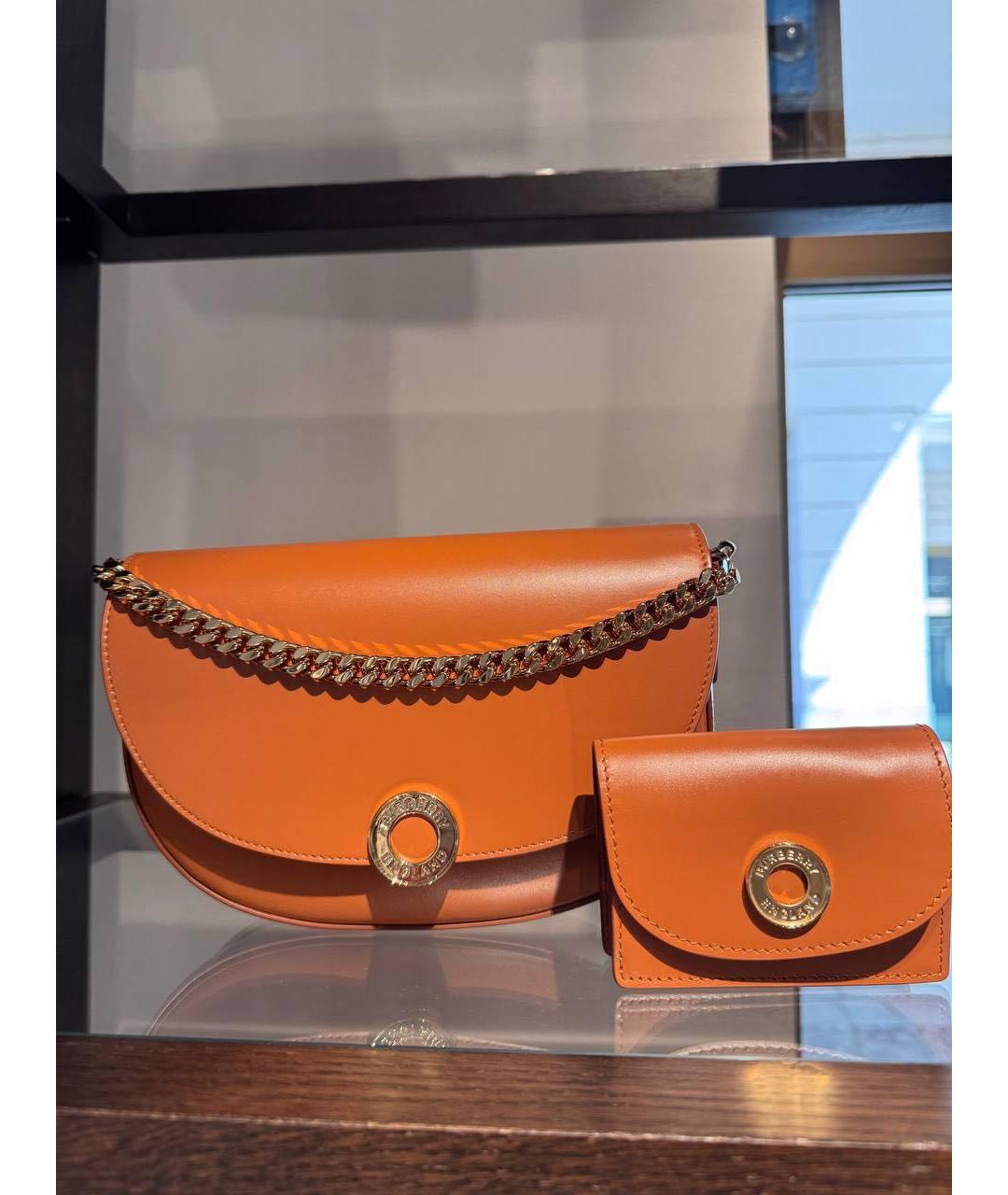 BURBERRY Коричневая кожаная сумка через плечо, фото 5