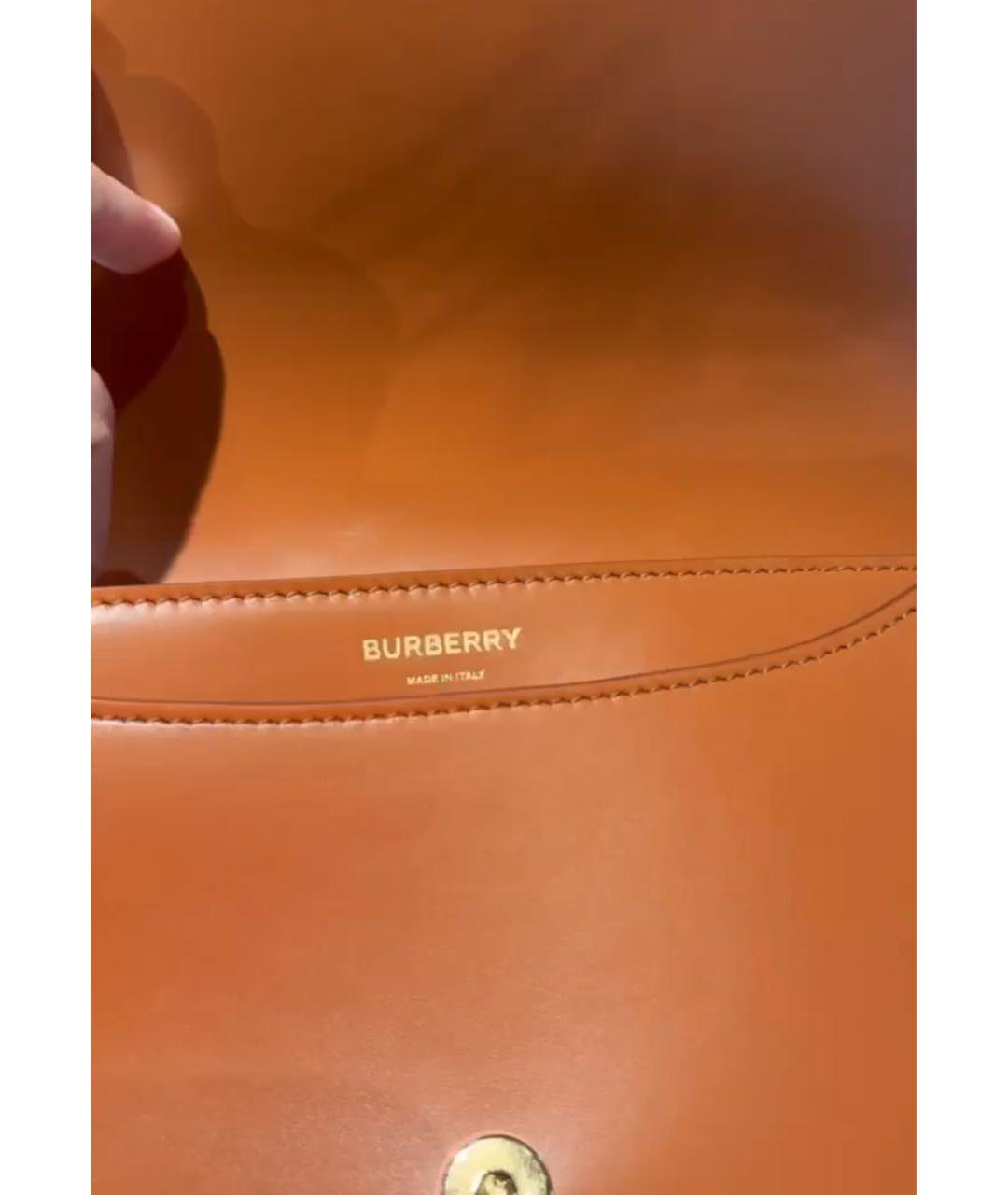 BURBERRY Коричневая кожаная сумка через плечо, фото 4