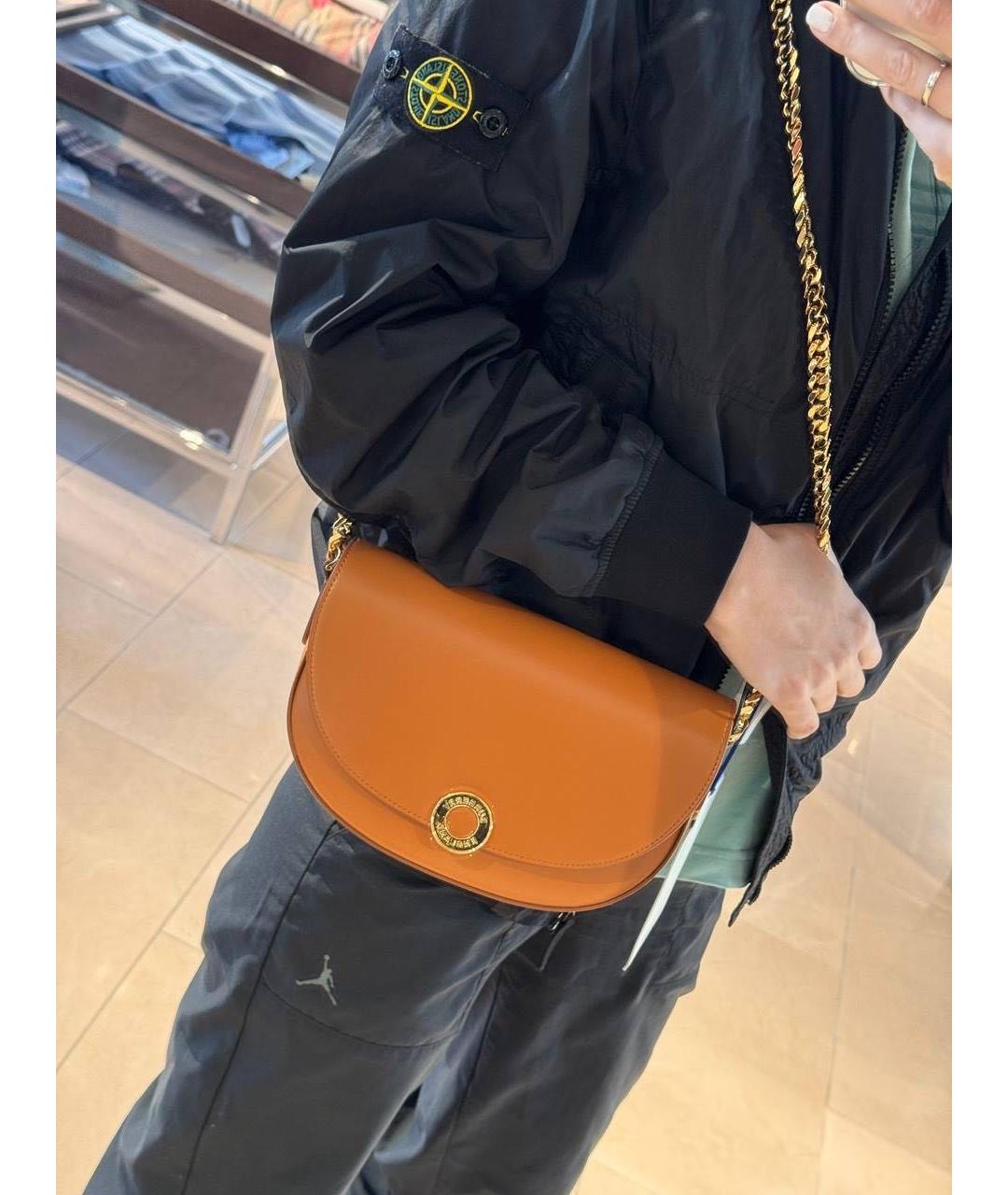 BURBERRY Коричневая кожаная сумка через плечо, фото 3