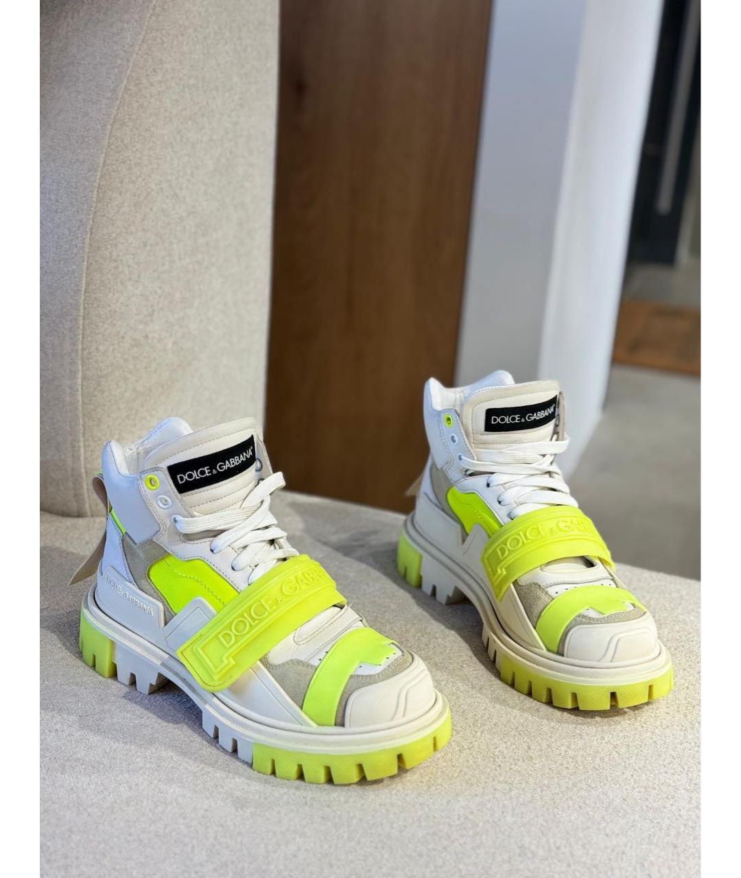 DOLCE&GABBANA Мульти кожаные кроссовки, фото 2