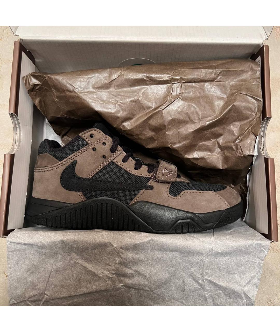 CACTUS JACK BY TRAVIS SCOTT Коричневые текстильные кеды, фото 8