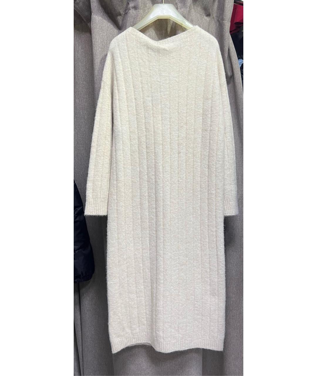 MISS BLUMARINE Бежевое шерстяное платье, фото 3