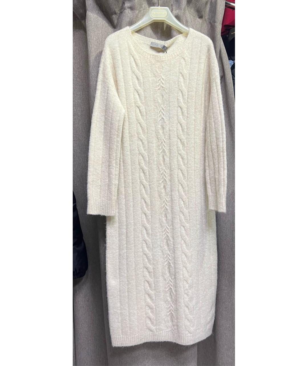 MISS BLUMARINE Бежевое шерстяное платье, фото 2