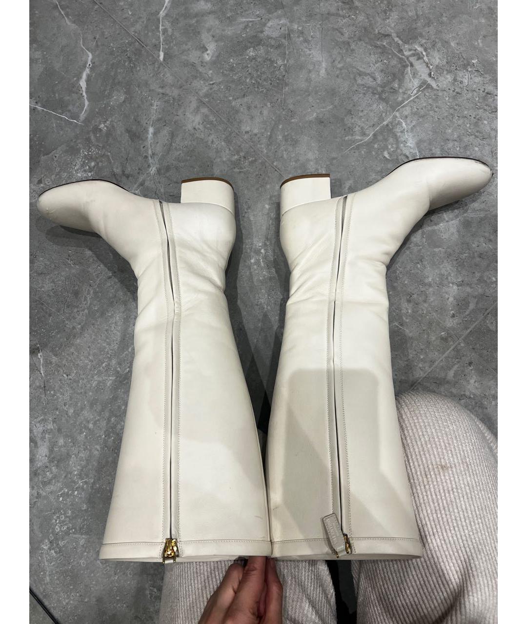 VALENTINO Бежевые кожаные сапоги, фото 2