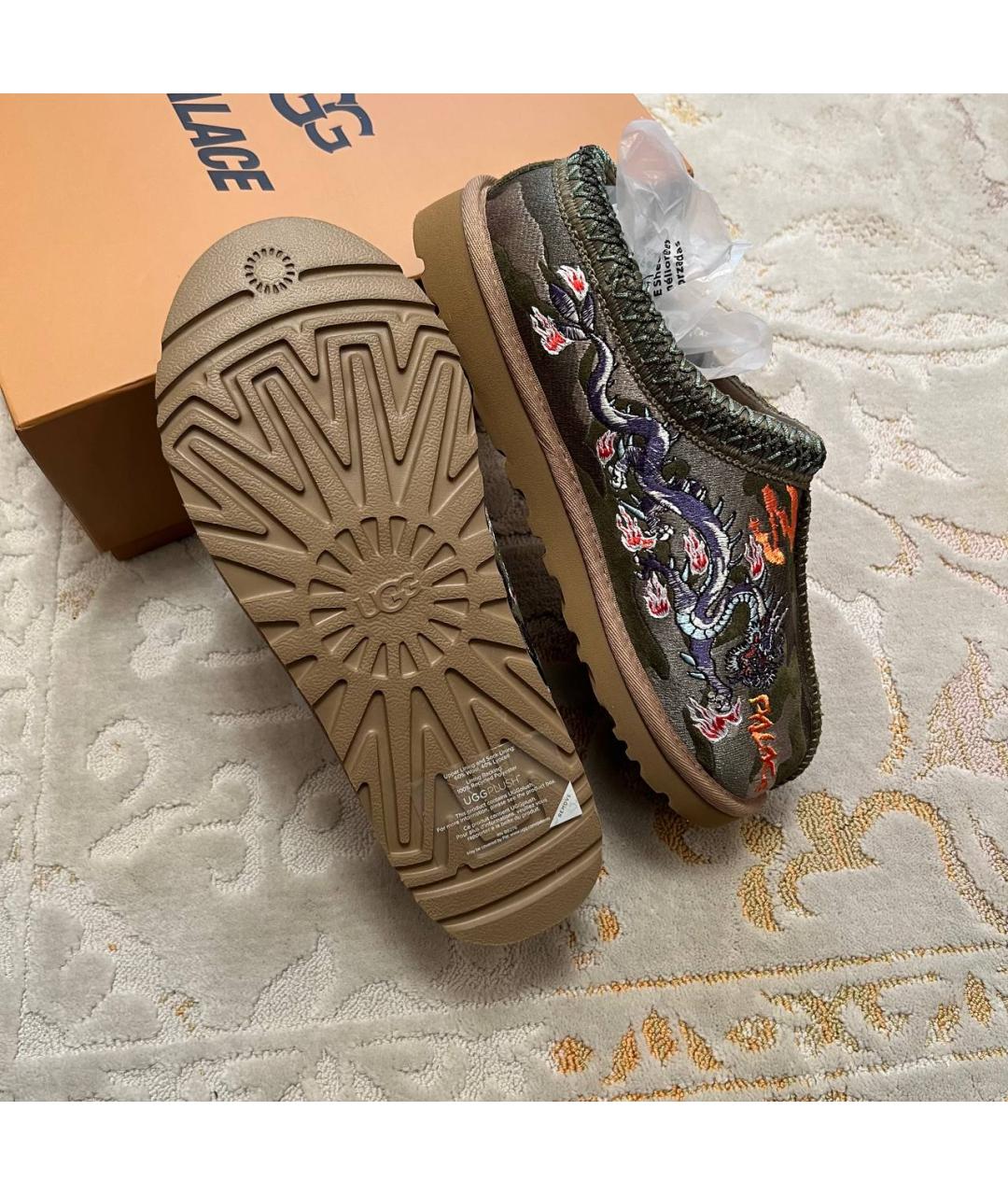 UGG AUSTRALIA Хаки текстильные низкие ботинки, фото 4