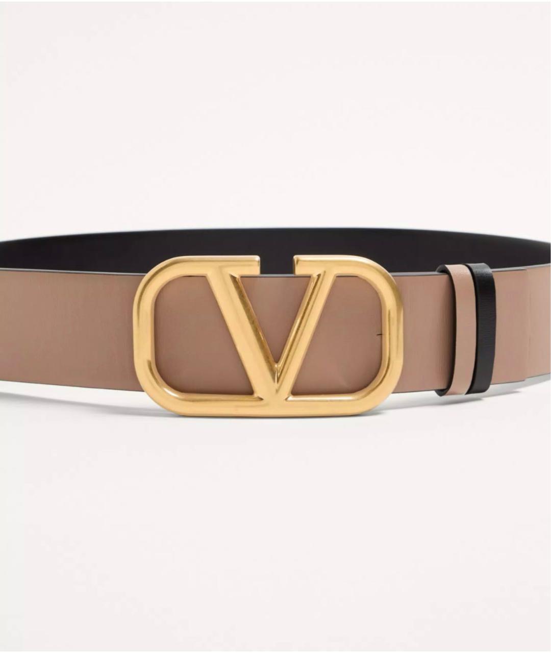 VALENTINO Коричневый кожаный ремень, фото 4