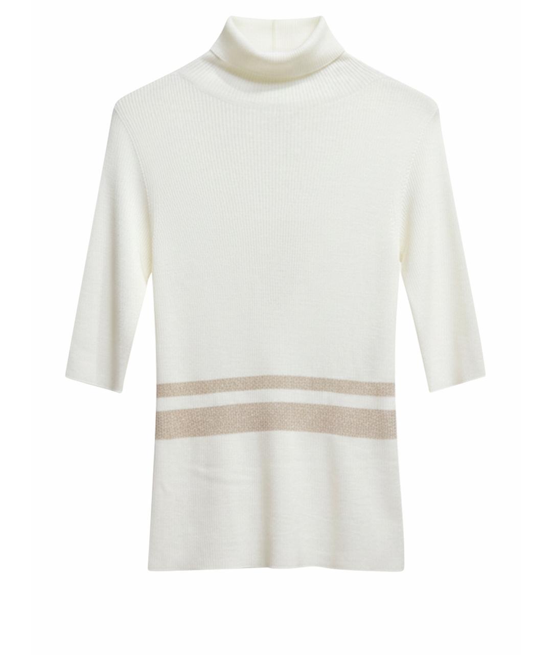 MISS BLUMARINE Белая шерстяная водолазка, фото 1