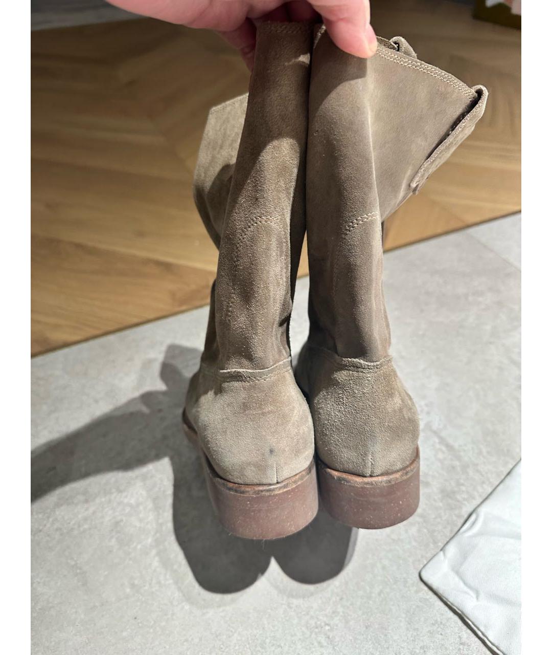 GOLDEN GOOSE DELUXE BRAND Бежевые замшевые полусапоги, фото 5