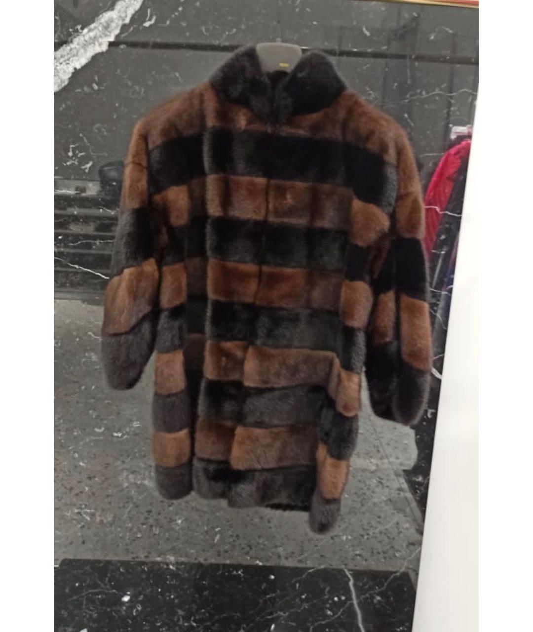 FENDI Коричневая меховая шуба, фото 7