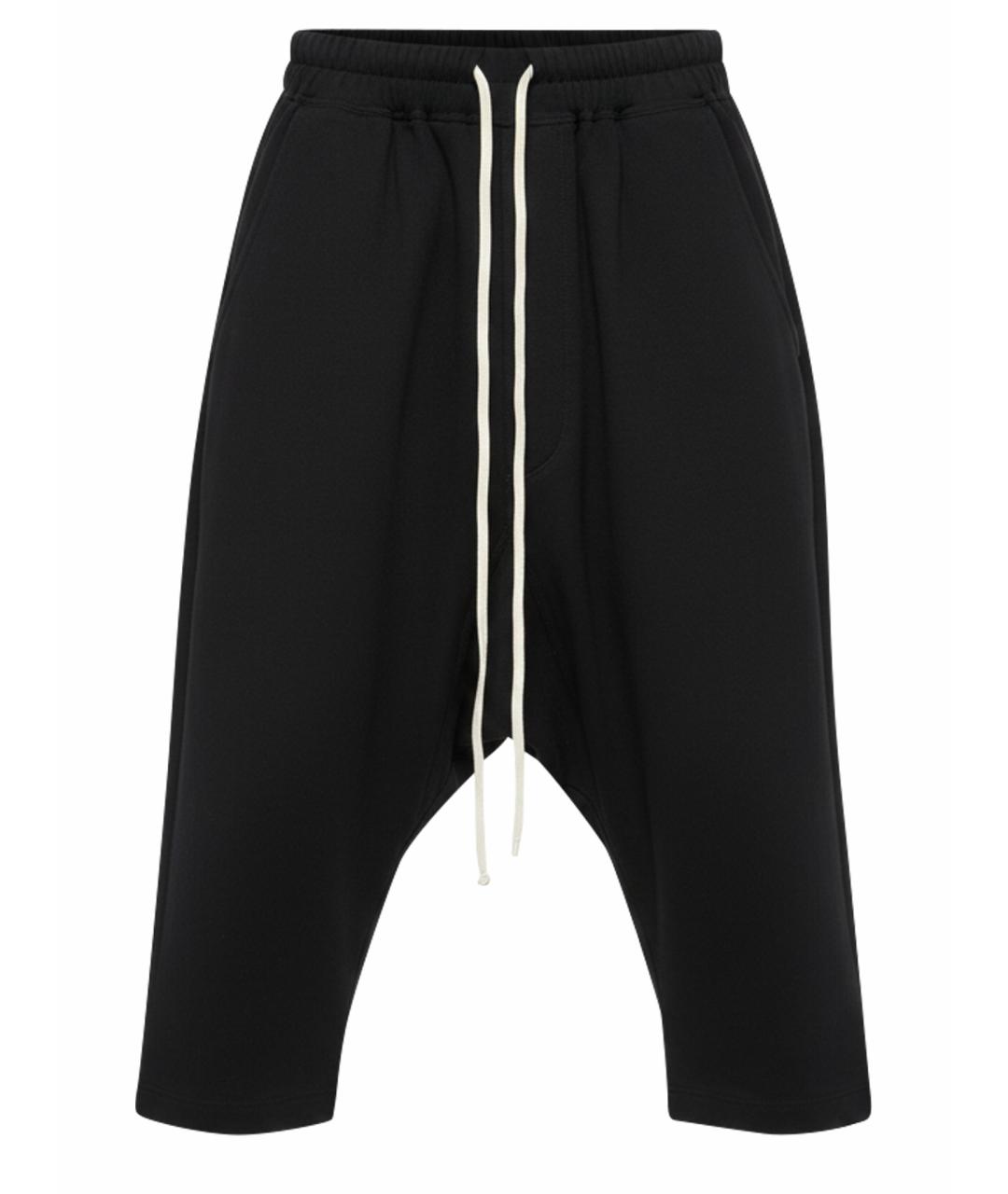 RICK OWENS Черные шерстяные повседневные брюки, фото 1