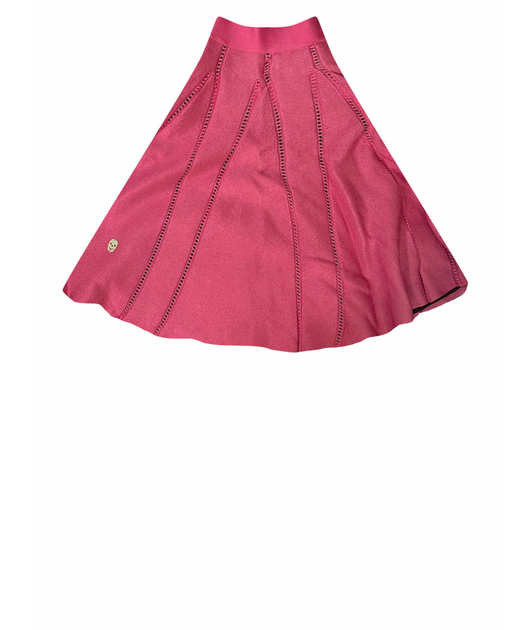 PHILIPP PLEIN Розовая хлопковая юбка миди, фото 1