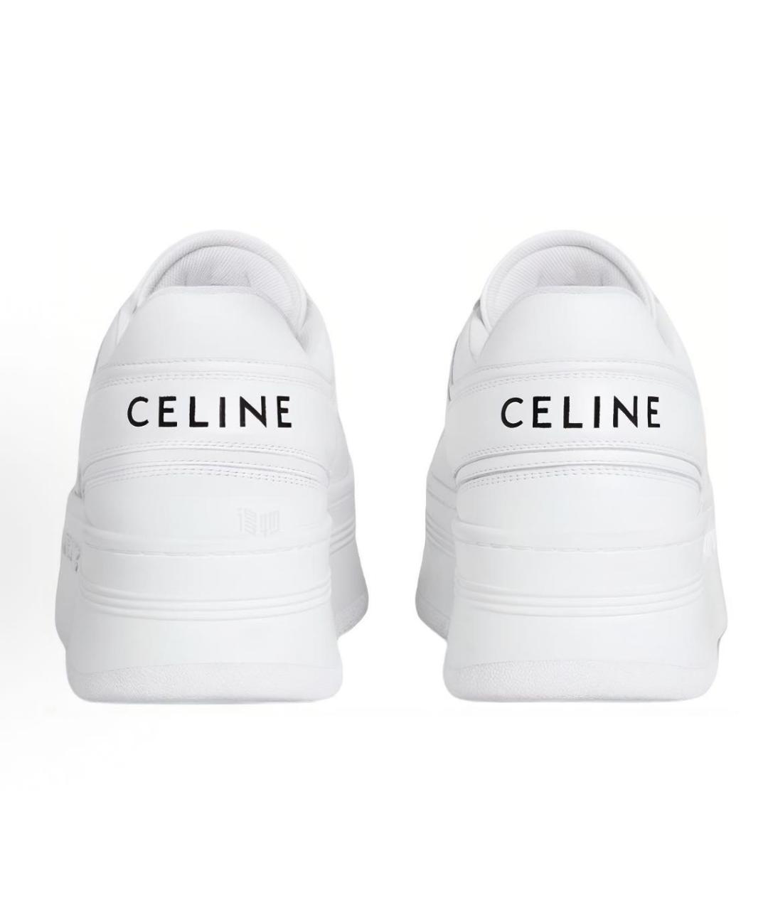 CELINE Белые кожаные кроссовки, фото 3