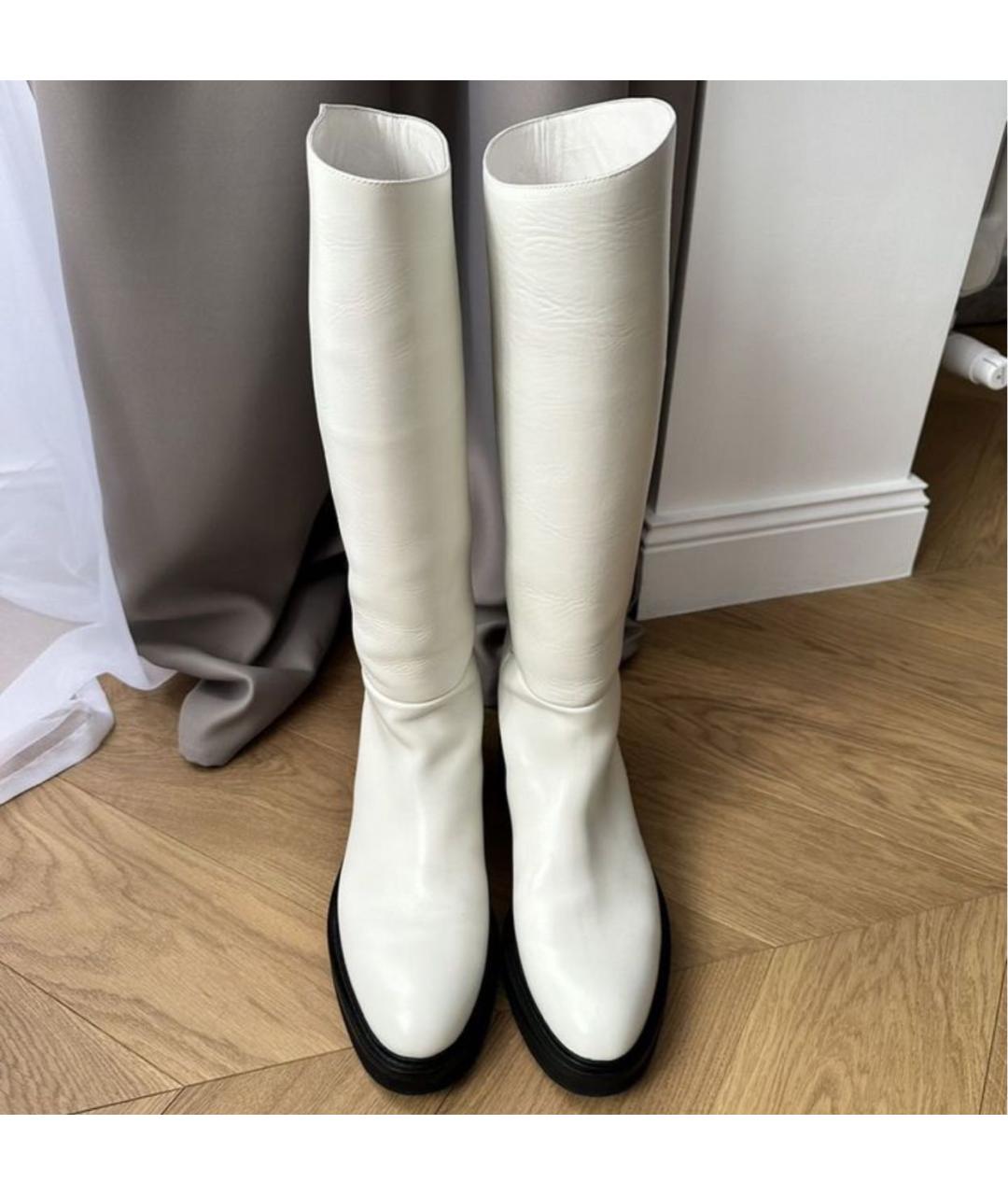 KHAITE Белые кожаные сапоги, фото 6