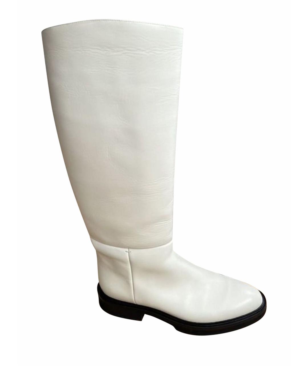 KHAITE Белые кожаные сапоги, фото 1