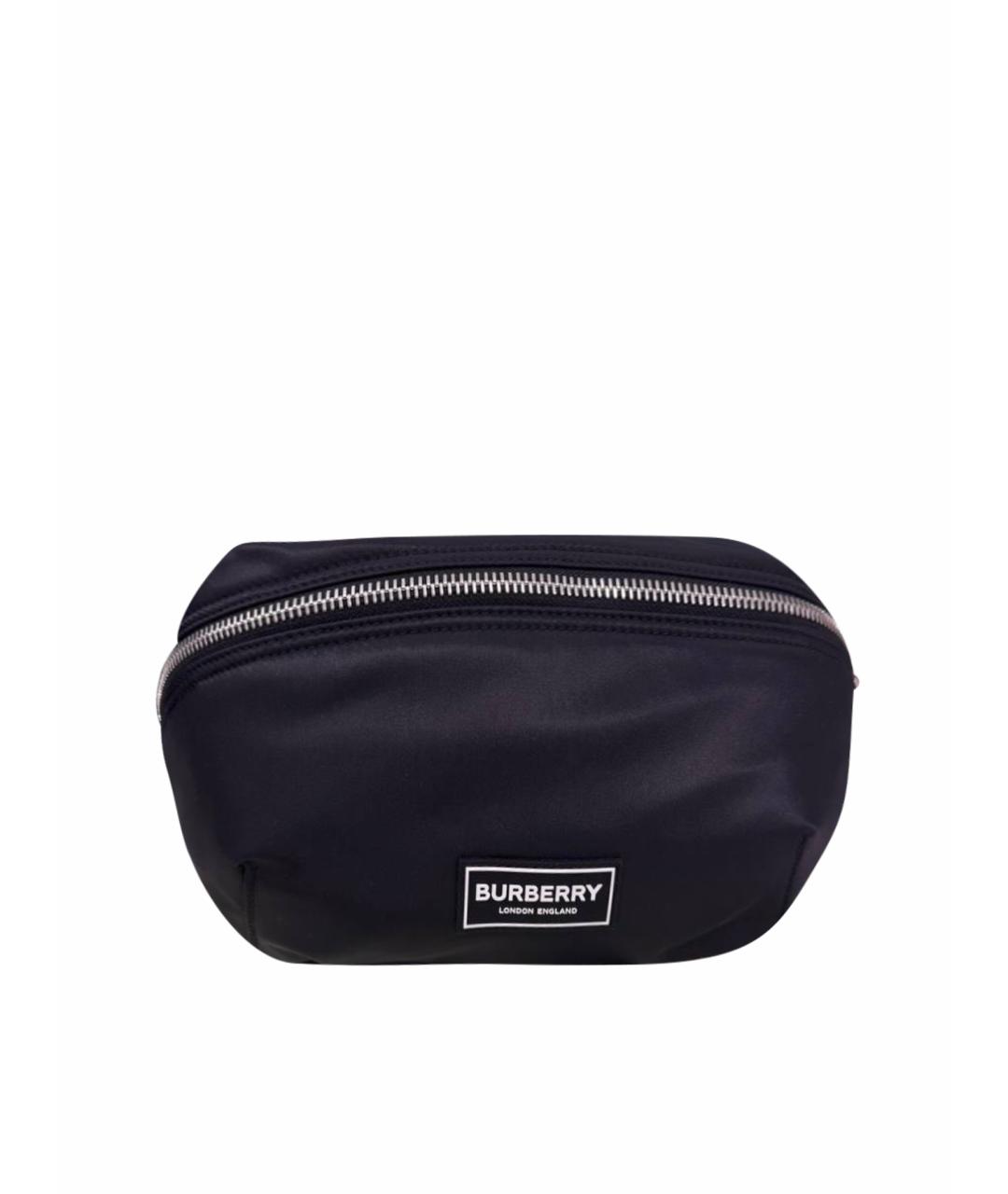 BURBERRY Черная тканевая поясная сумка, фото 1