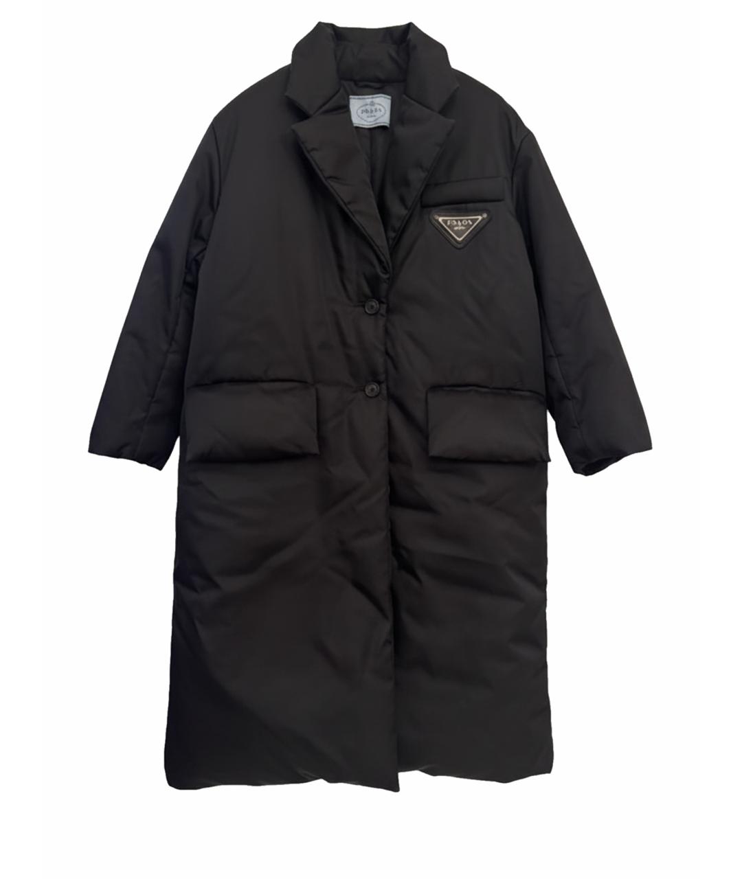 PRADA Черный полиэстеровый пуховик, фото 1