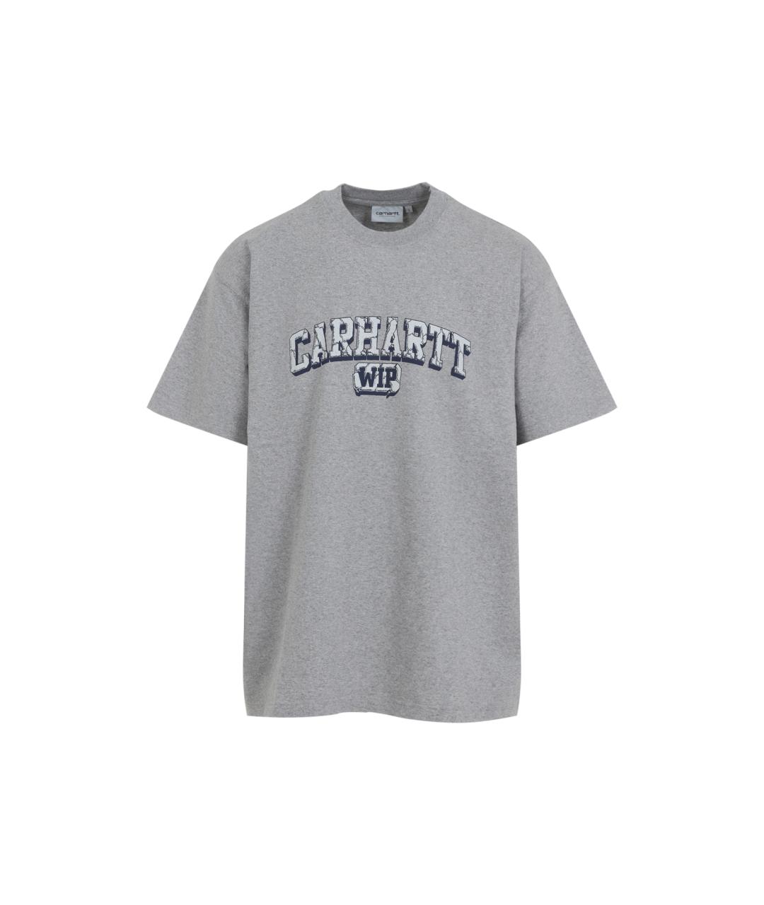 CARHARTT WIP Серая хлопковая футболка, фото 1