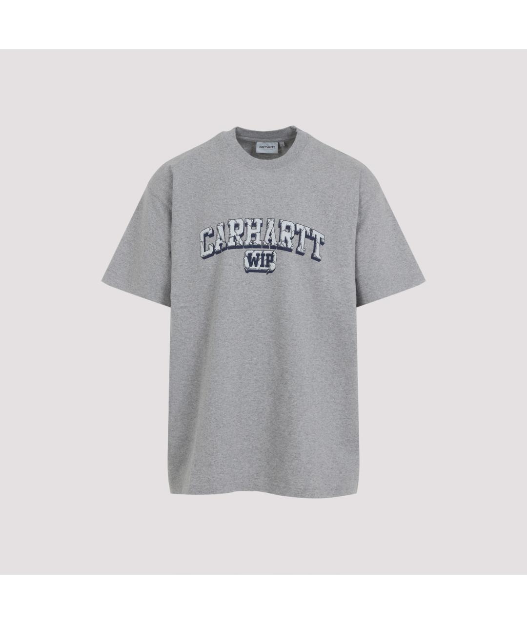 CARHARTT WIP Серая хлопковая футболка, фото 3