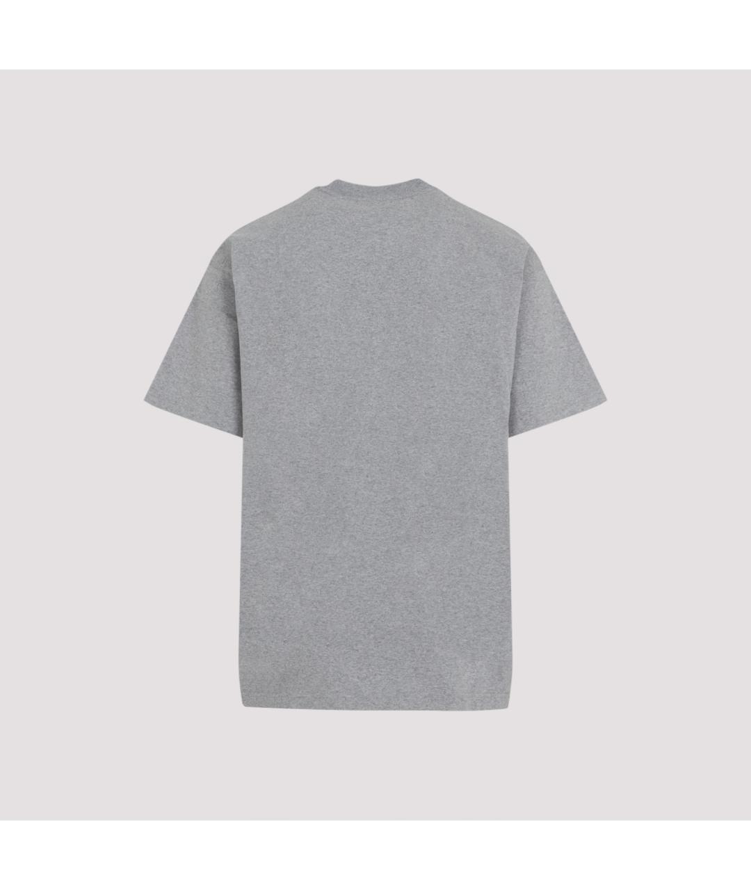 CARHARTT WIP Серая хлопковая футболка, фото 4