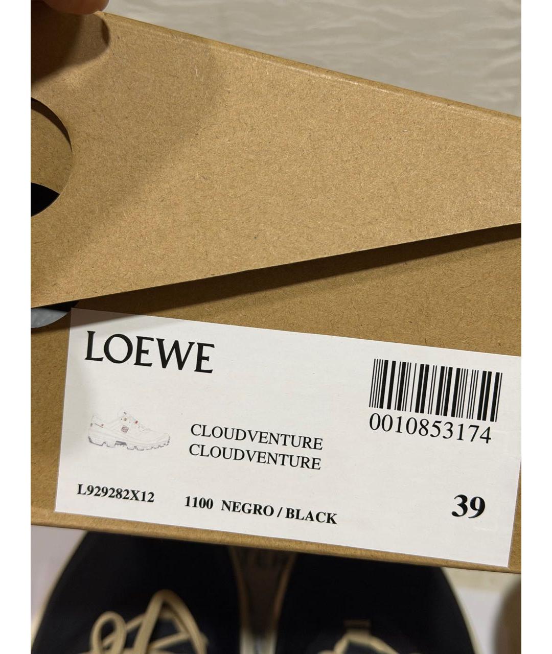 LOEWE Черные текстильные кроссовки, фото 6