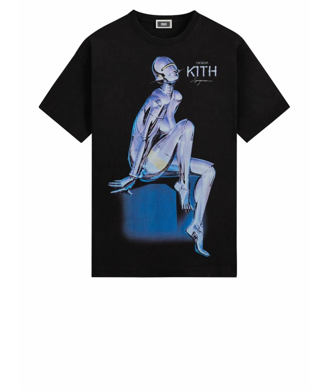 KITH Черная хлопковая футболка, фото 1