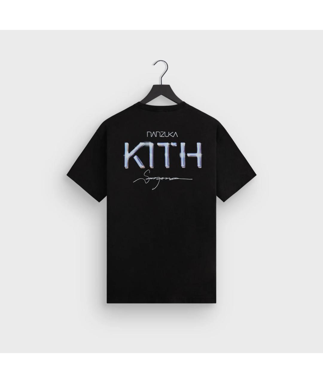 KITH Черная хлопковая футболка, фото 2
