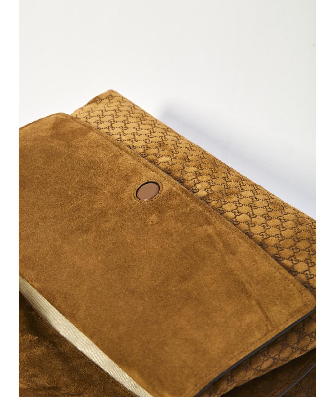 GUCCI Коричневая замшевая сумка через плечо, фото 5