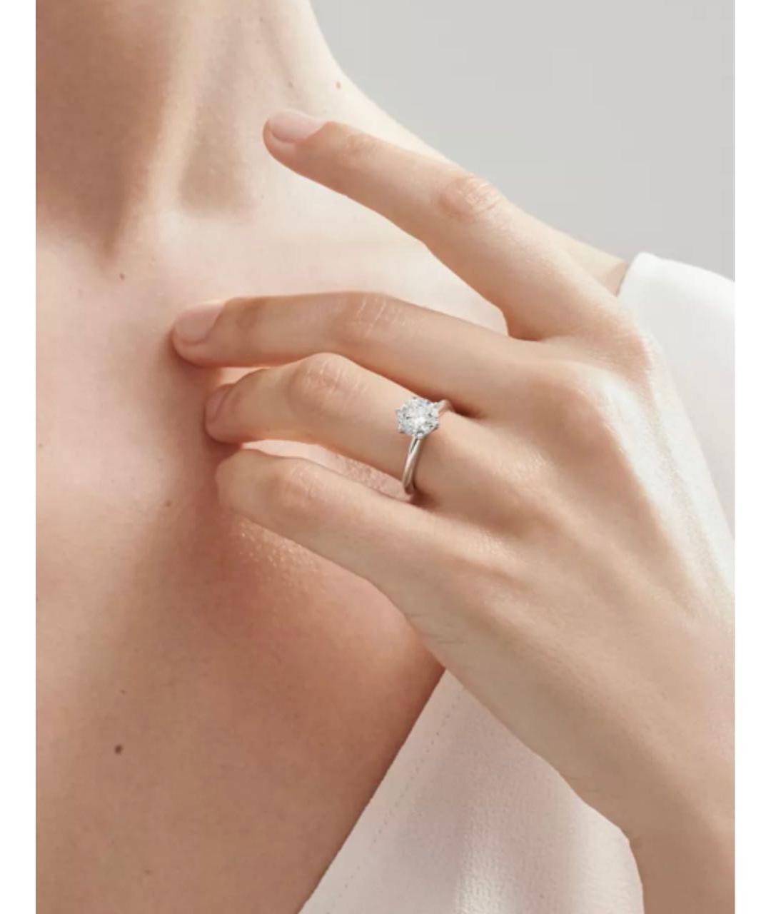 TIFFANY&CO Серебряное платиновое кольцо, фото 4