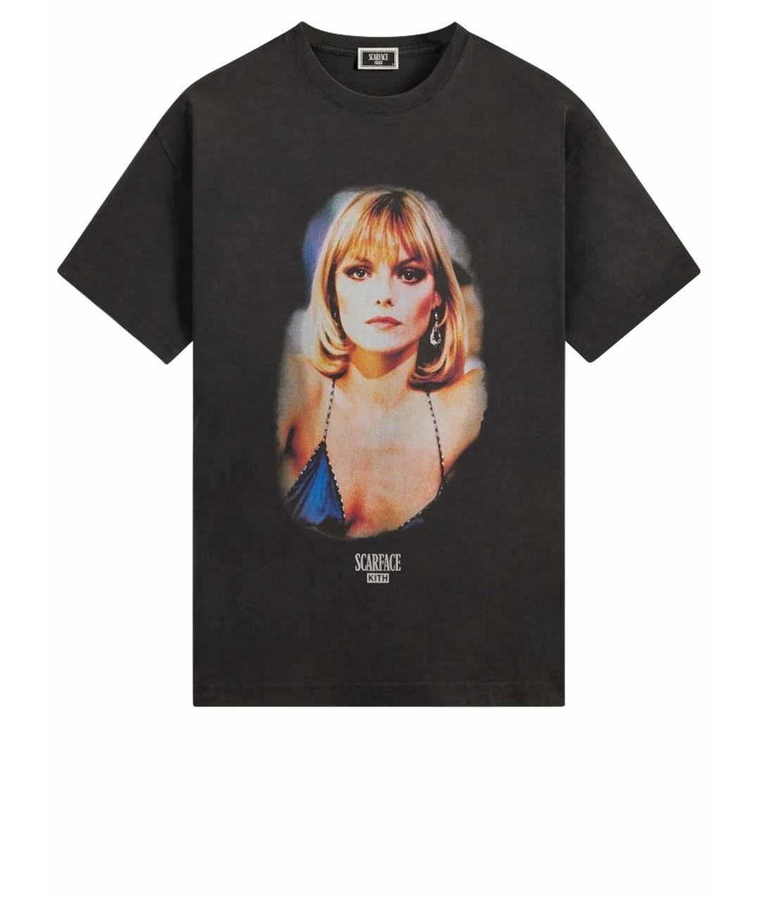 KITH Черная хлопковая футболка, фото 1