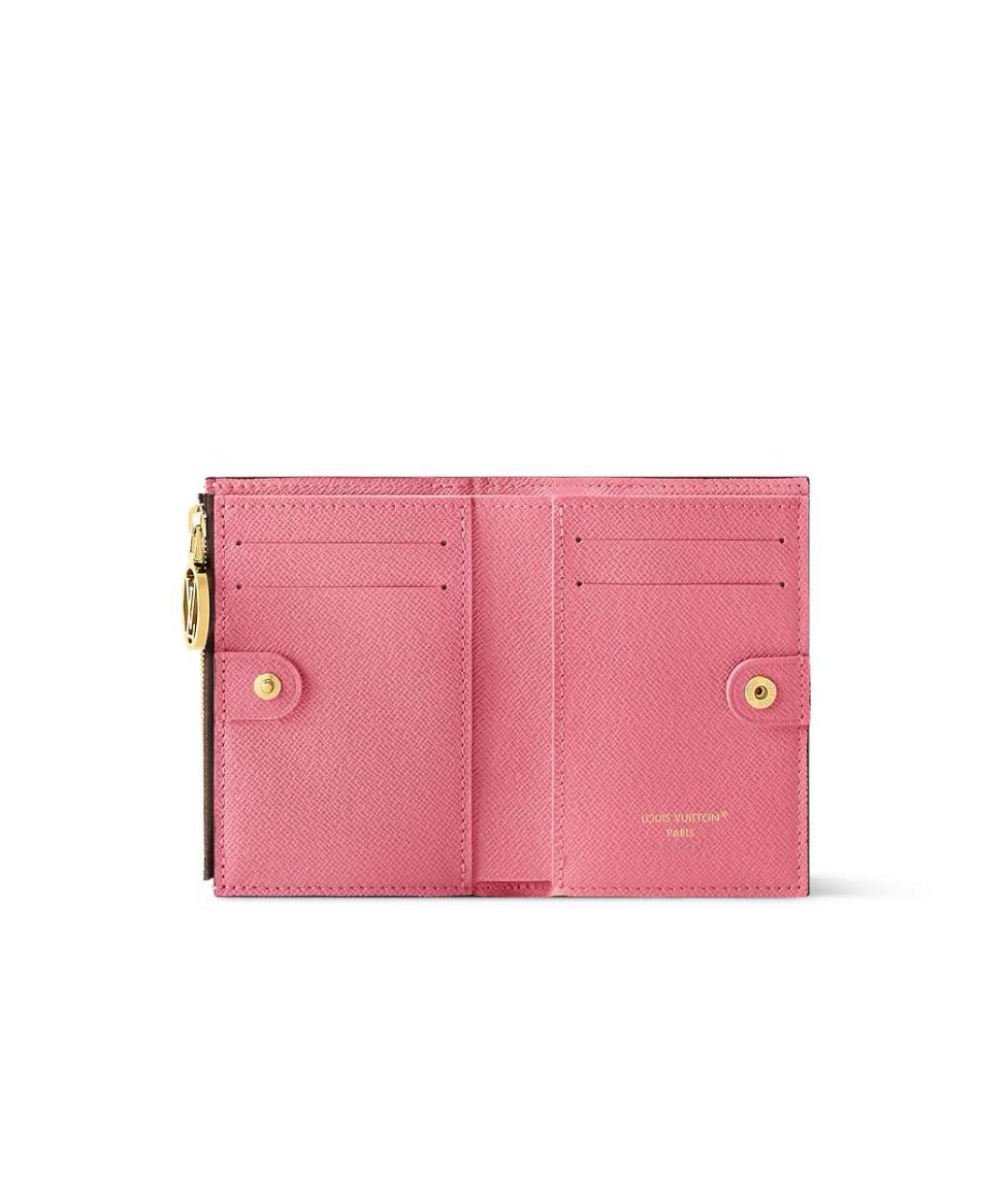 LOUIS VUITTON Коричневый кожаный кошелек, фото 3