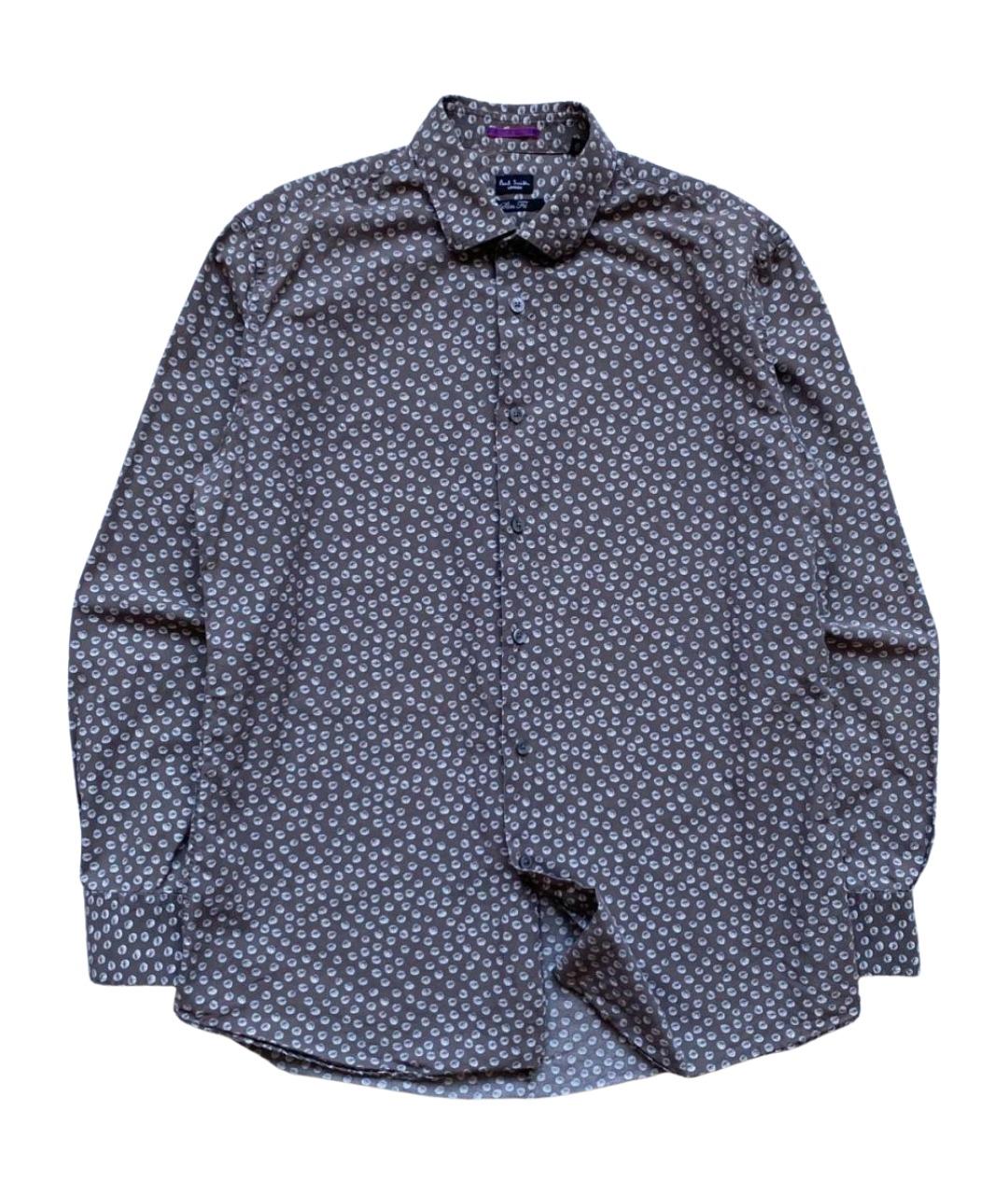 PAUL SMITH Коричневая хлопковая кэжуал рубашка, фото 1