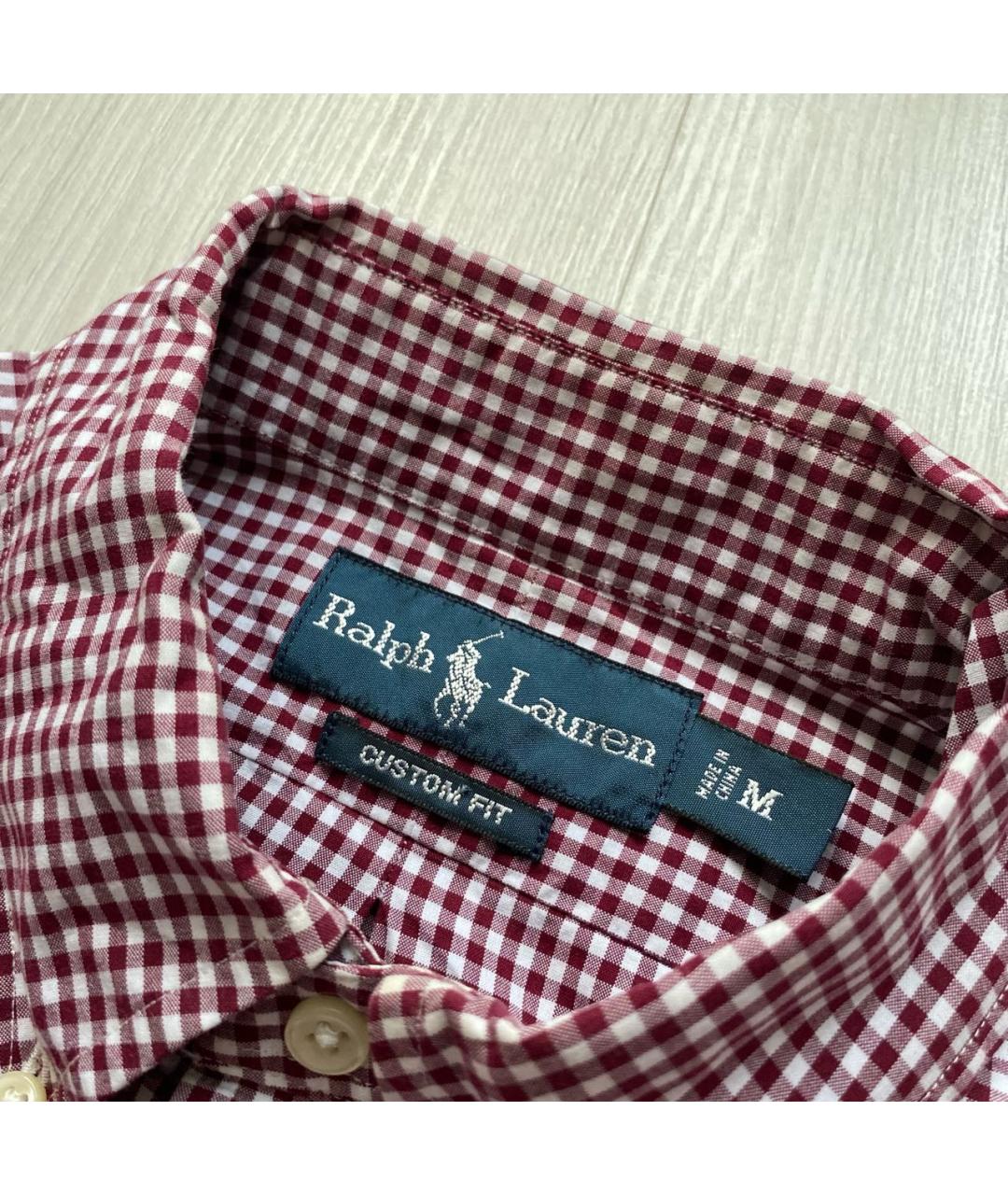 POLO RALPH LAUREN Бордовая хлопковая кэжуал рубашка, фото 2