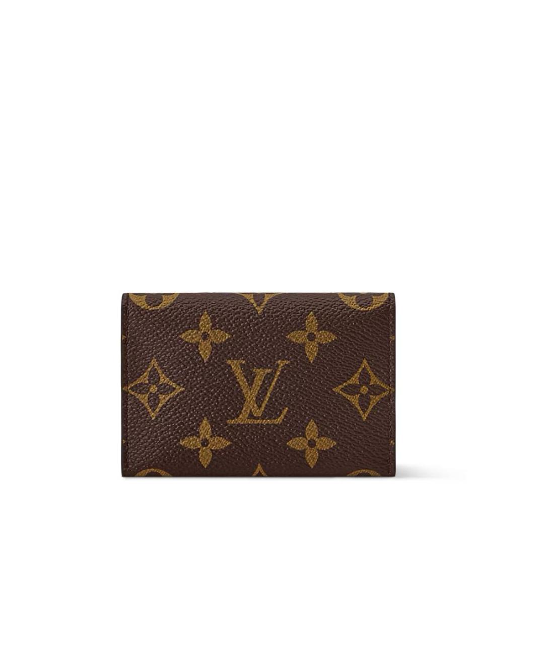 LOUIS VUITTON Коричневый кожаный кардхолдер, фото 3