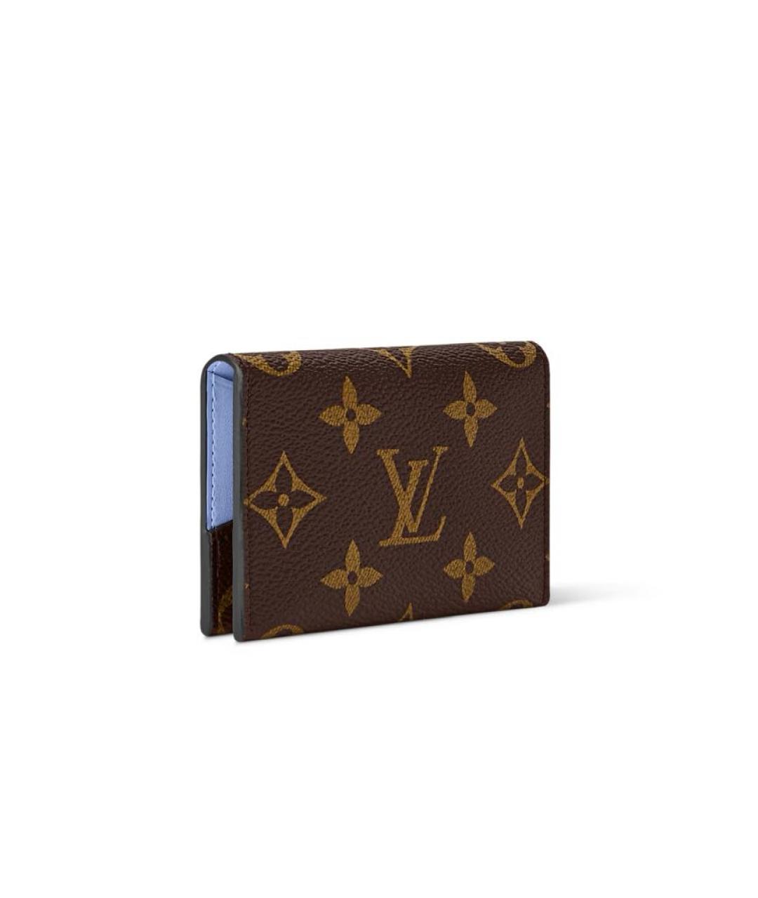 LOUIS VUITTON Коричневый кожаный кардхолдер, фото 2