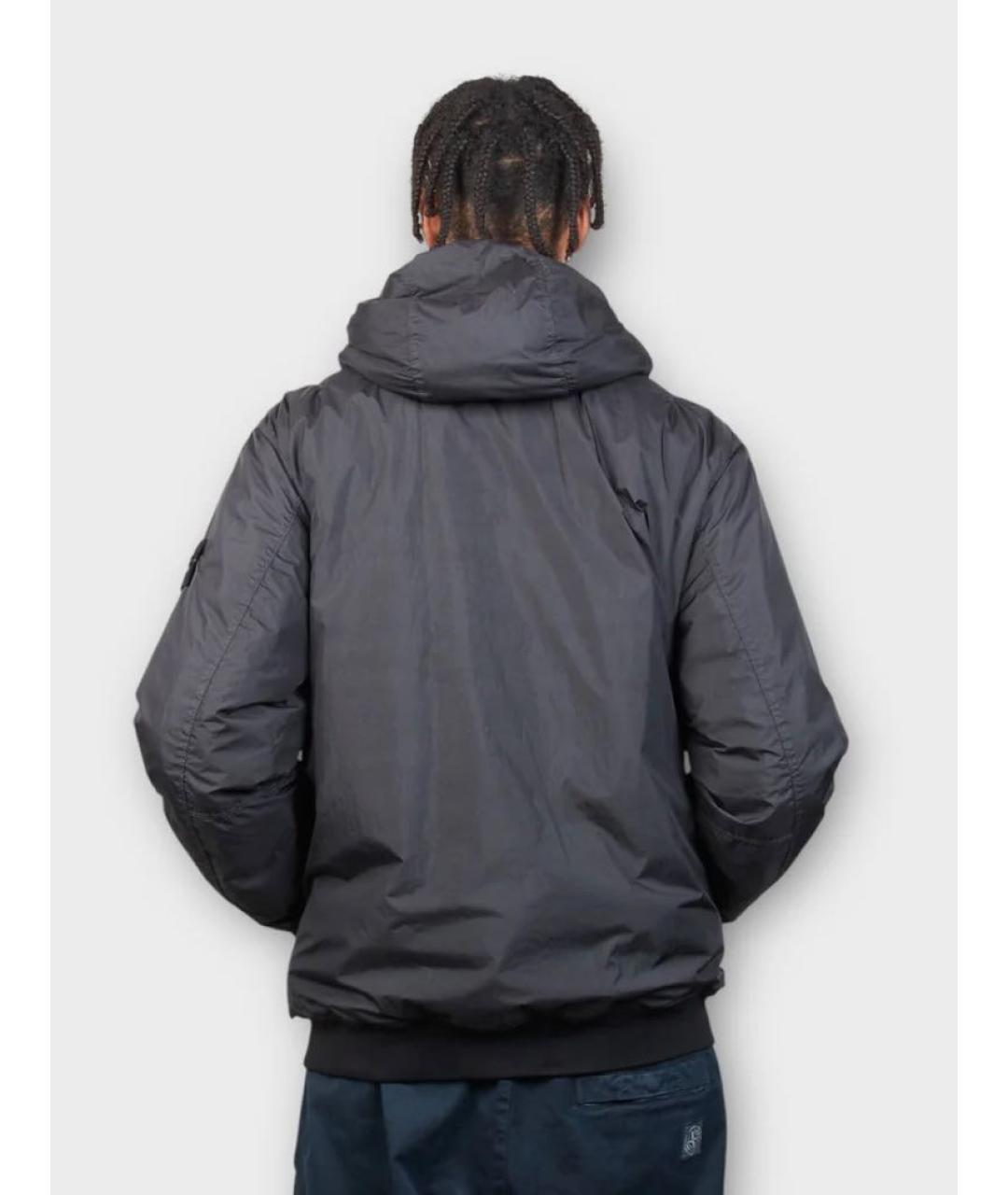 STONE ISLAND Черная полиамидовая куртка, фото 2