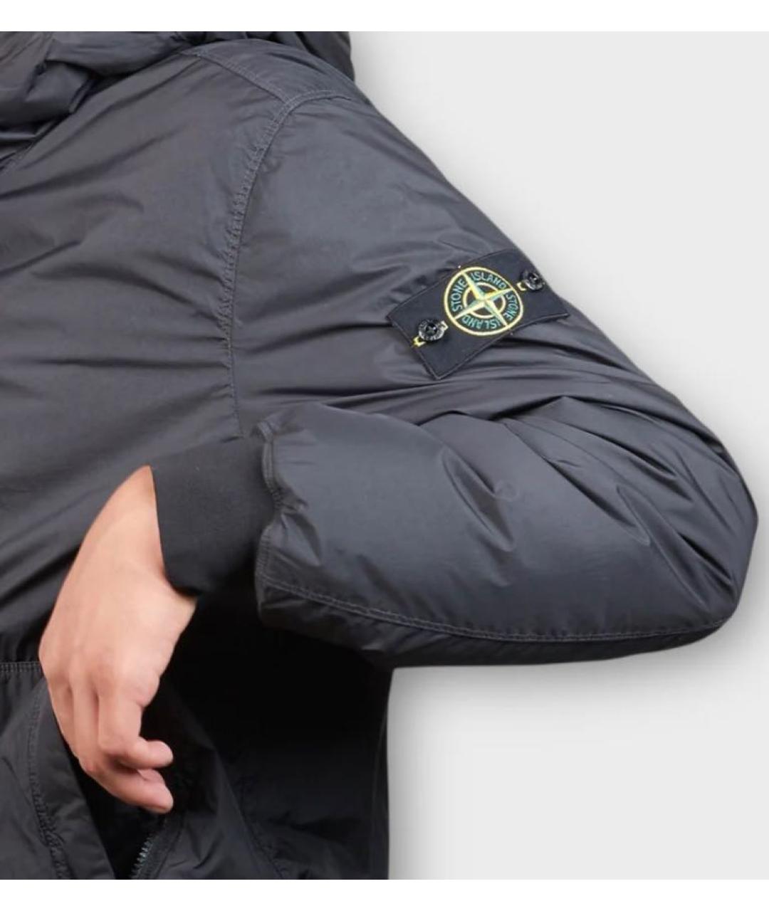 STONE ISLAND Черная полиамидовая куртка, фото 4